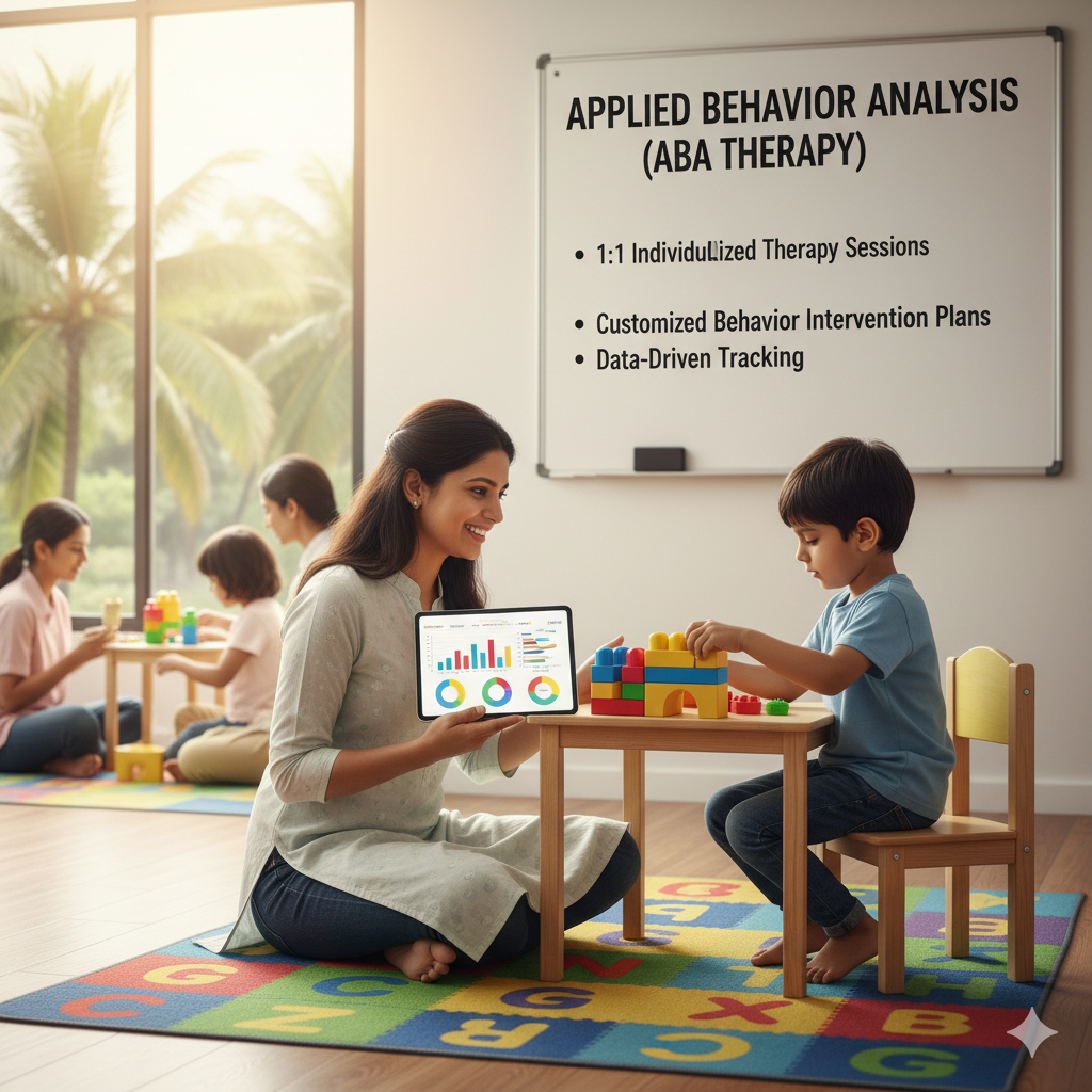 ABA therapy Chennai center with child and therapist